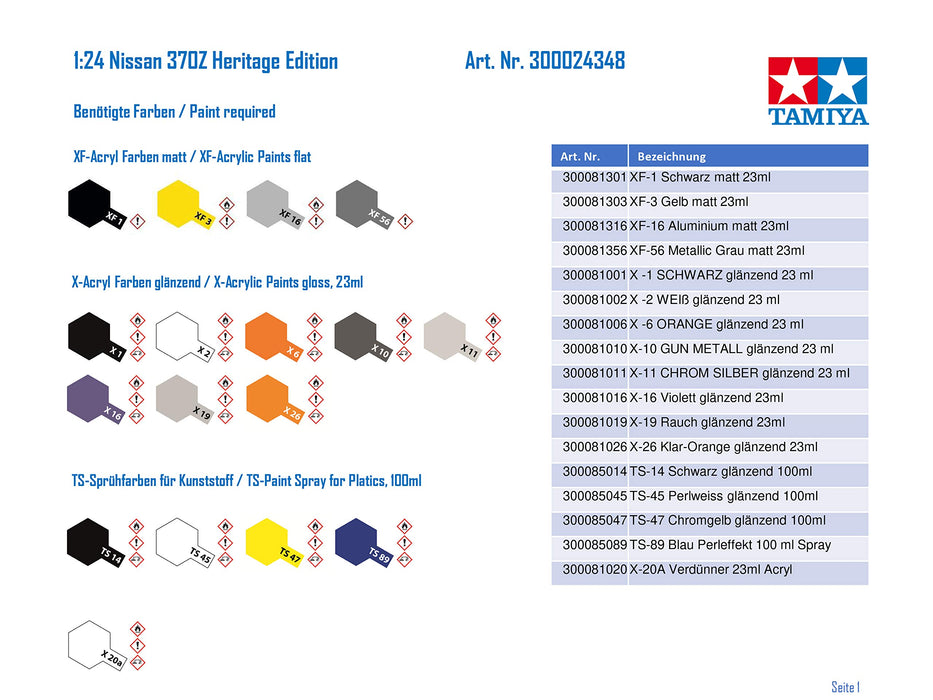 TAMIYA 24348 Nissan Fairlady Z Heritage Edition 1/24 Scale Kit