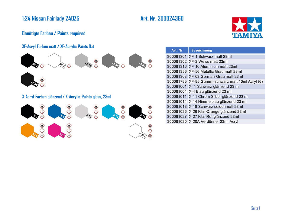 Tamiya - 24258 - Maquette - Nissan Skyline GTR-V - Echelle 1:24 :  : Jeux et Jouets