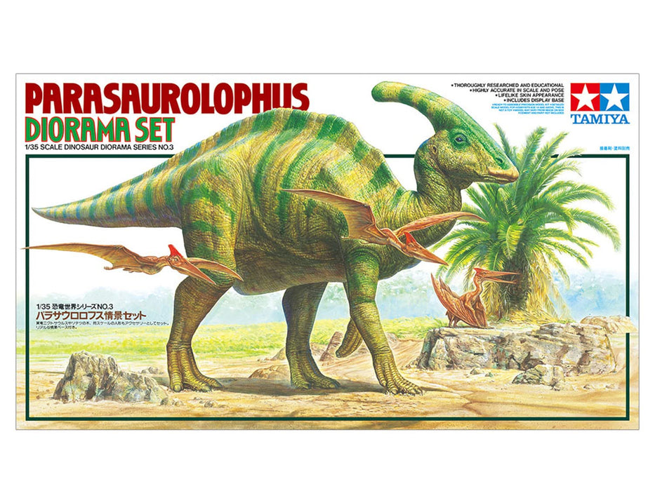 Tamiya 1/35 Dinosaur World Series No.3 Parasaurolophus Scene Set Plastic Model 60103 Japan