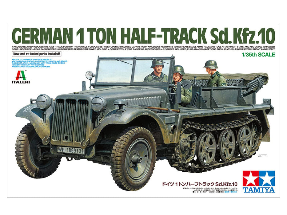 TAMIYA 1/35 German 1 Ton Half-Track Sd.Kfz.10 Plastic Model