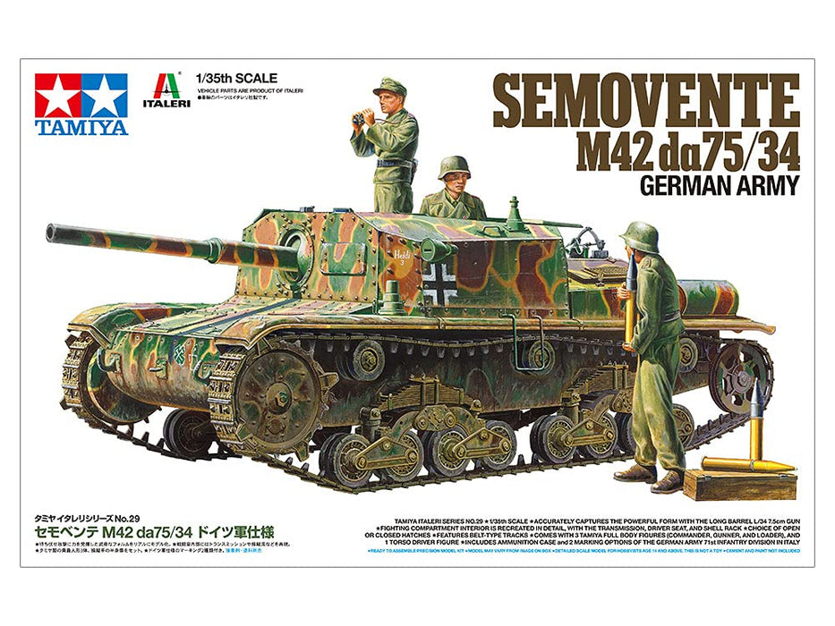 TAMIYA 1/35 Semovente M42 Da75/34 German Army Plastic Model
