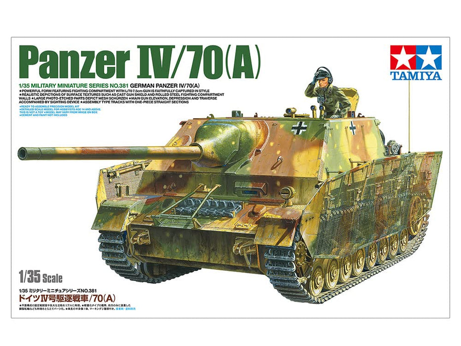 Tamiya 1/35 German Tank Destroyer Iv/70(A) Plastic Model - Japan 35381