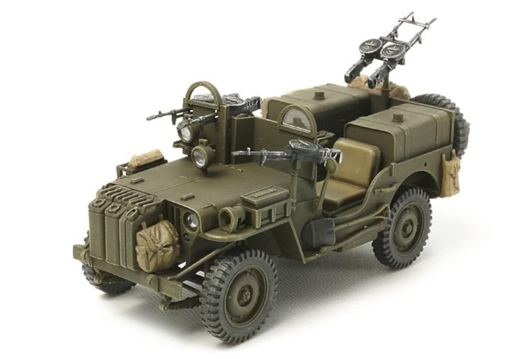 Tamiya Maßstab 1:35 Limited Edition British Army Sas Command Car 1944 (mit 2 Puppen) Kunststoffmodell 25423 Formfarbe