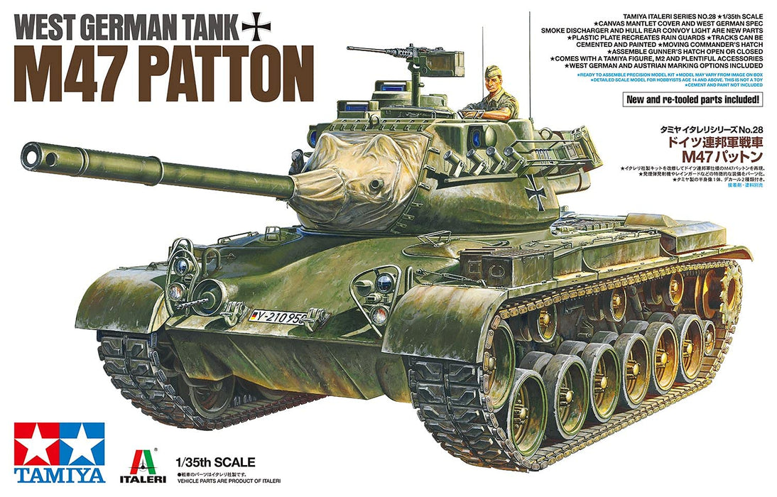 TAMIYA 37028 Kit échelle 1/35 M47 Patton ouest-allemand