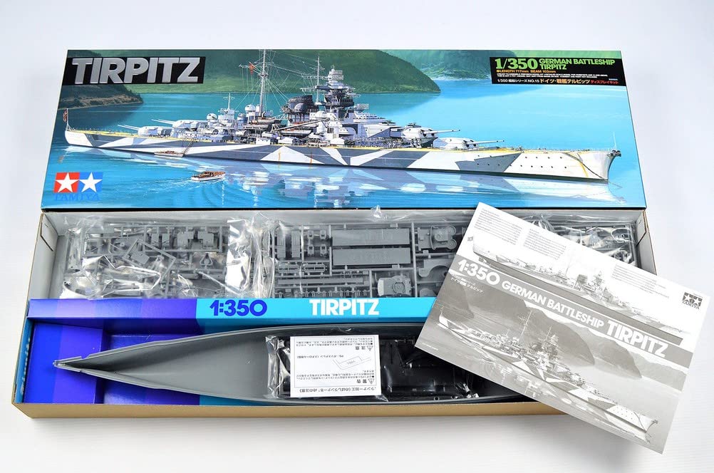 TAMIYA 78015 Deutsches Schlachtschiff Tirpitz Bausatz im Maßstab 1:350