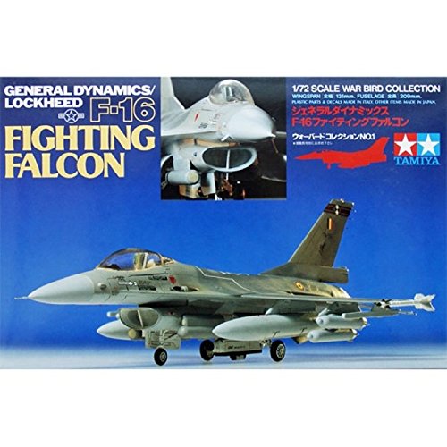 TAMIYA 60701 General Dynamics Lockheed F-16 Fighting Falcon 1/72 Scale Kit