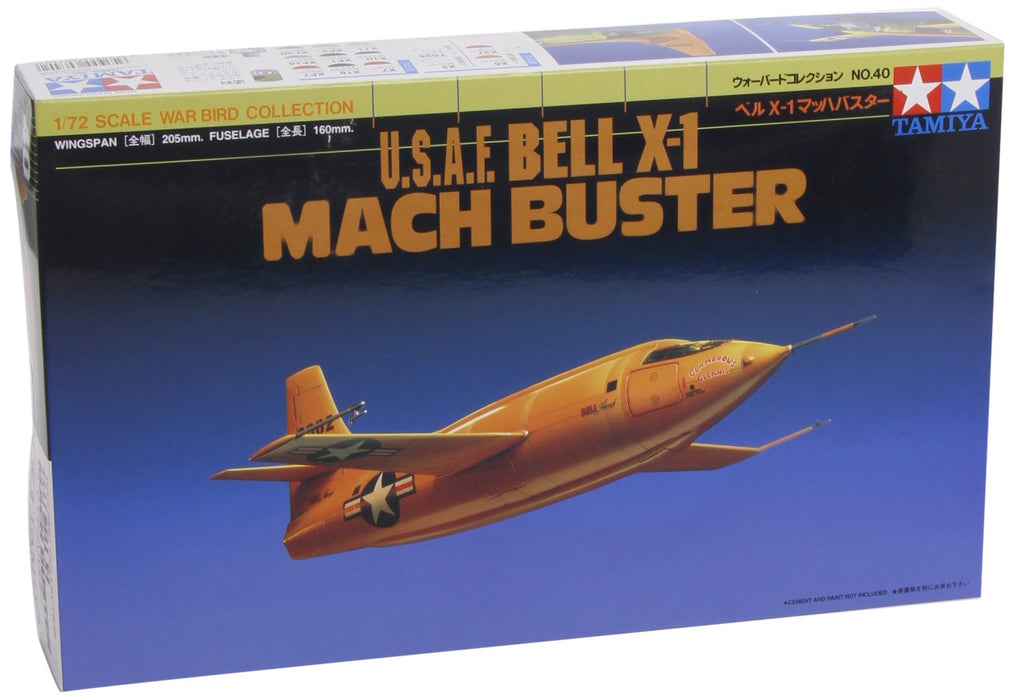 TAMIYA 60740 Usaf Bell X-1 Mach Buster 1/72 Kit