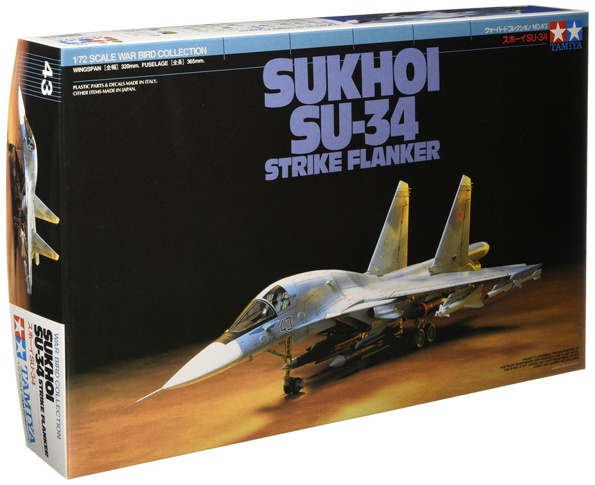 TAMIYA 60743 Sukhoi Su-34 Strike Flanker 1/72 Scale Kit