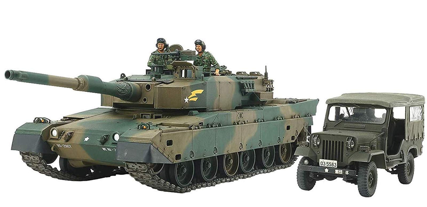 TAMIYA 25186 JGSDF Type 90 Tank &amp; Type 73 Light Truck Bausatz im Maßstab 1:35