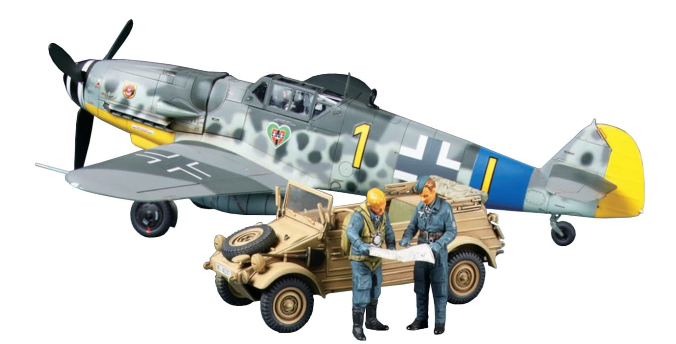 TAMIYA 25204 1/48 Messerschmitt Bf109 G-6 &amp; Kubelwagen Type 82, modèle en plastique