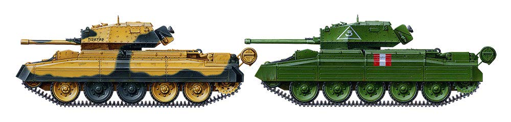 TAMIYA 32555 Britischer Kreuzerpanzer Mk.Vi Crusader Mk.III Bausatz im Maßstab 1:48