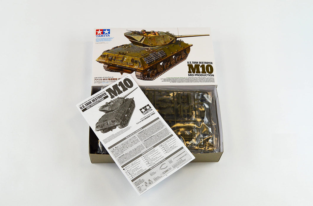 Tamiya 35350 Military Miniature Series No.350: Us Army M10 Destroyer Tank Modèle en plastique japonais
