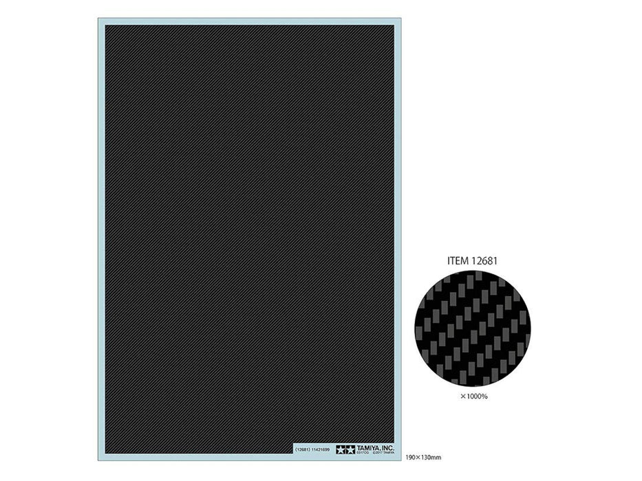TAMIYA 12681 Carbon Pattern Decal Set Twill Weave/Fine
