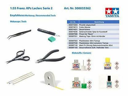 Tamiya French Main Battle Tankmilitary Leclerc Series 2 Plastic Model Kit- Japan Figure Store - #1 Bring To You The Best Japanese Goods