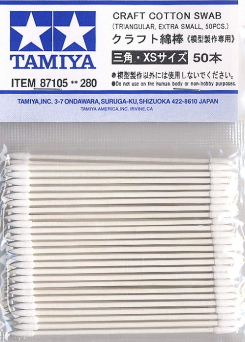 TAMIYA 87105 Craft Cotton Swab Triangular/Extra Small 50Pcs