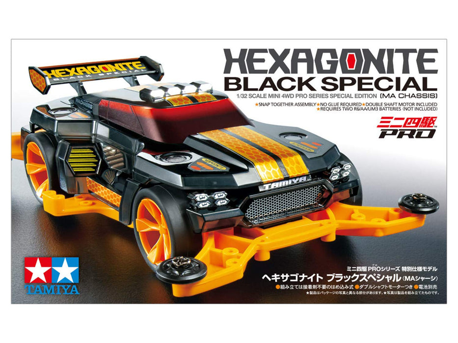 TAMIYA 95565 Mini 4Wd Hexagonite Black Special Ma Chassis 1/32 Scale