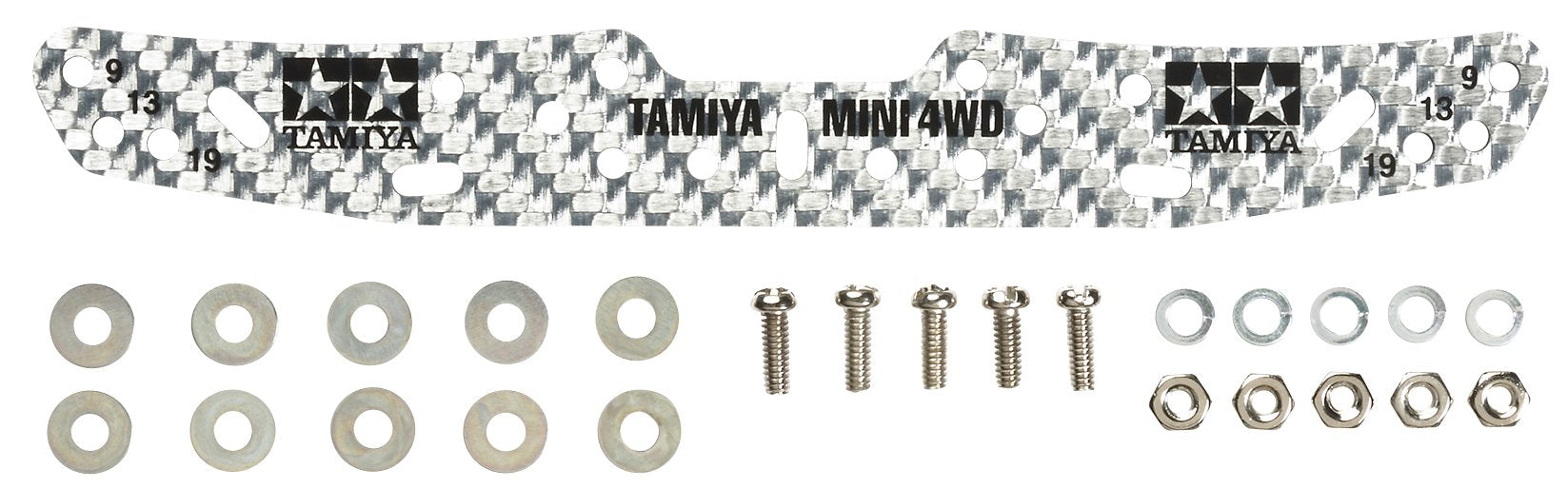 TAMIYA 95305 Mini 4Wd Multi Roller Setting Stay Hg Carbon 1.5 Mm Silver