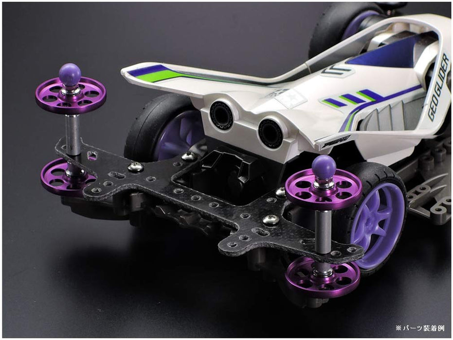 TAMIYA 95539 Mini 4Wd Hg Lightweight 19Mm Aluminum Ball-Race Rollers Ringless/Purple