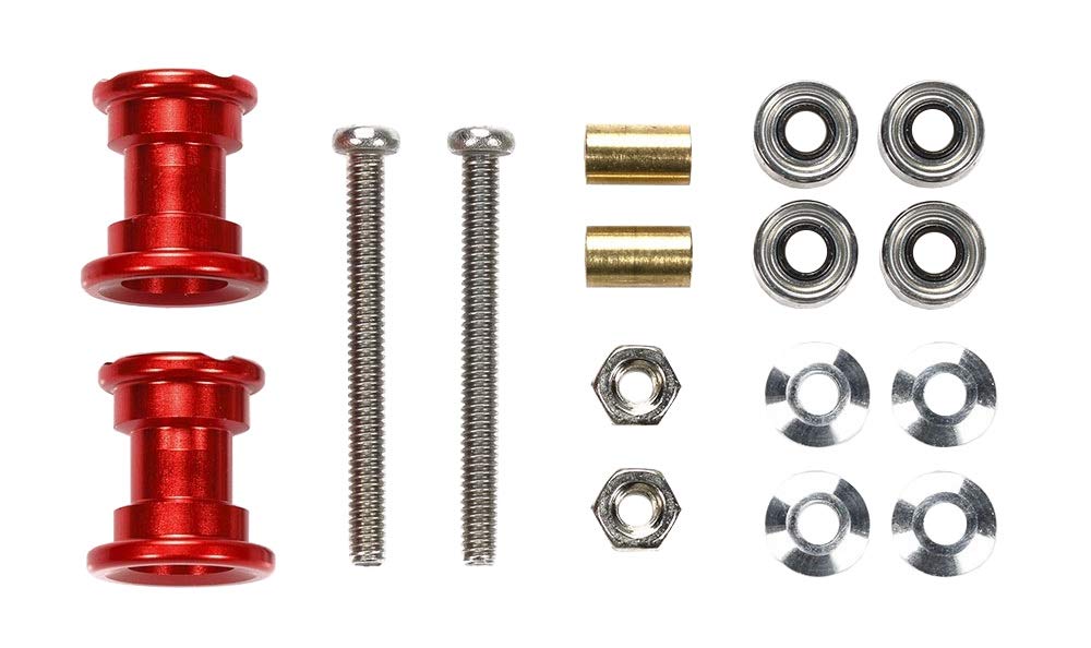 TAMIYA 95562 Mini 4Wd Lightweight Double Aluminum Rollers 9-8Mm Red