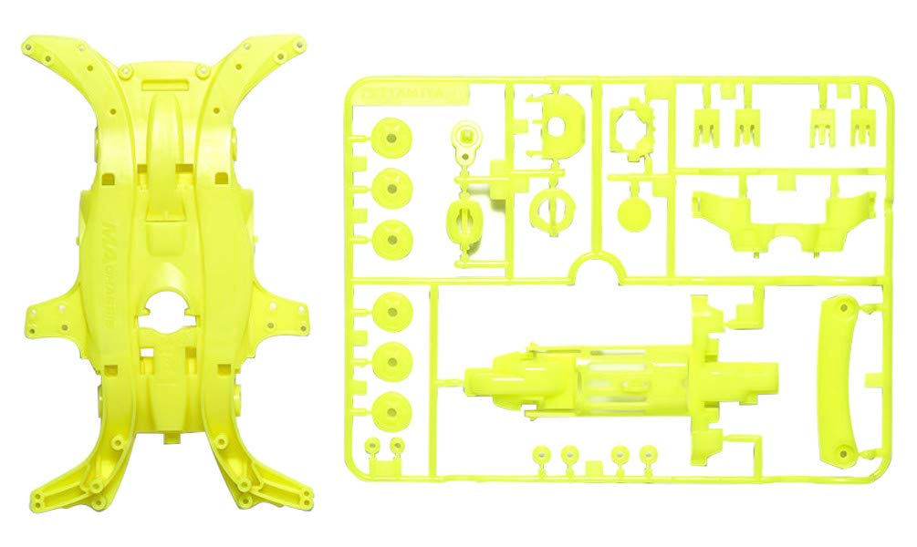 TAMIYA 95495 Mini 4Wd Ma Fluorescent-Color Chassis Set Yellow