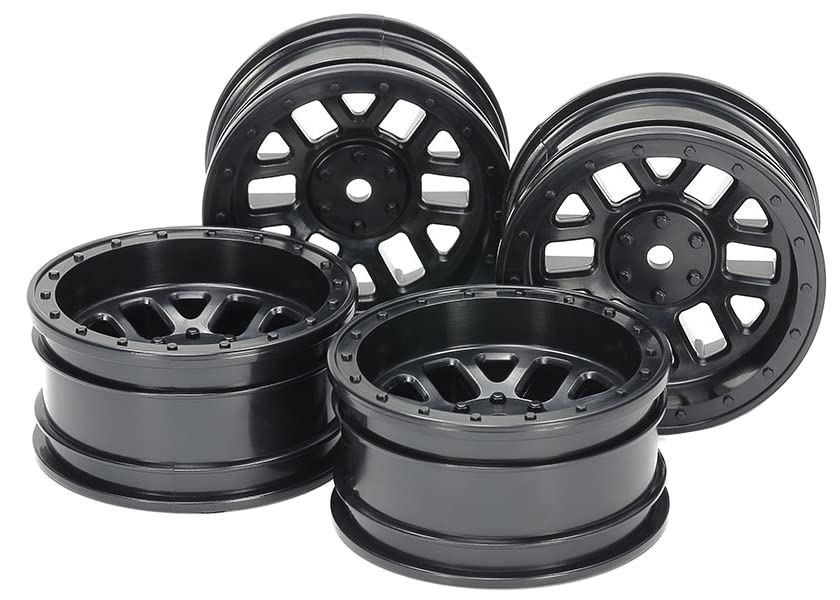 Tamiya Rc Spare Parts No.1686 Sp.1686 Cc-02 12 Spoke Wheels (26Mm Width, Offset +6) Black 4Pcs 51686