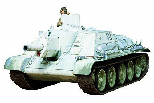 Plastikmodellbausatz des russischen Panzer-Zerstörers Su-122 von Tamiya