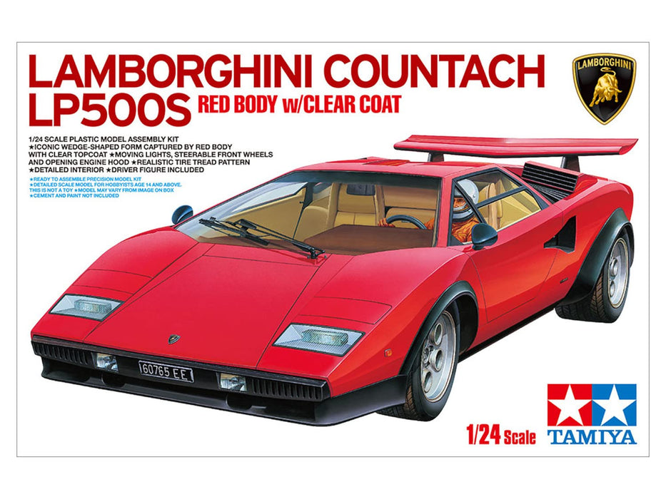 Tamiya Scale Special Project 1/24 Lamborghini Countach Lp500S Klarlack, rote Karosserie, weiße Box 25192