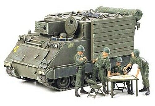 Tamiya U.s. M577 Armored Comm. Post Vehicle Plastic Model Kit - Japan Figure
