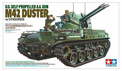 Tamiya Usself-proprlled Aa Gun M-42 Duster W/figure X3 Kit de modèle en plastique