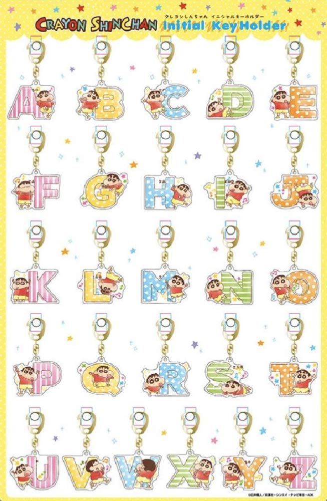 T'S FACTORY Crayon Shin-Chan Initial Acrylic Keychain F- Japan Figure Store - #1 Bring To You The Best Japanese Goods