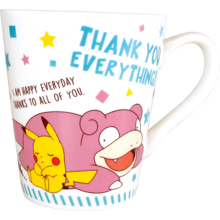 T'S FACTORY Pokemon-Tasse mit Nachricht, Pikachu und Slowpoke, „Thank You Everything“