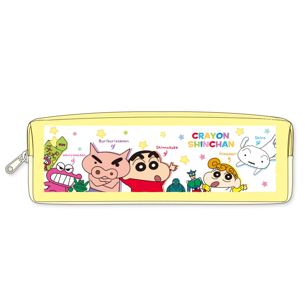 TS Factory Crayon Shin-Chan W Zipper Slim Pen Pouch Toys And Everyone