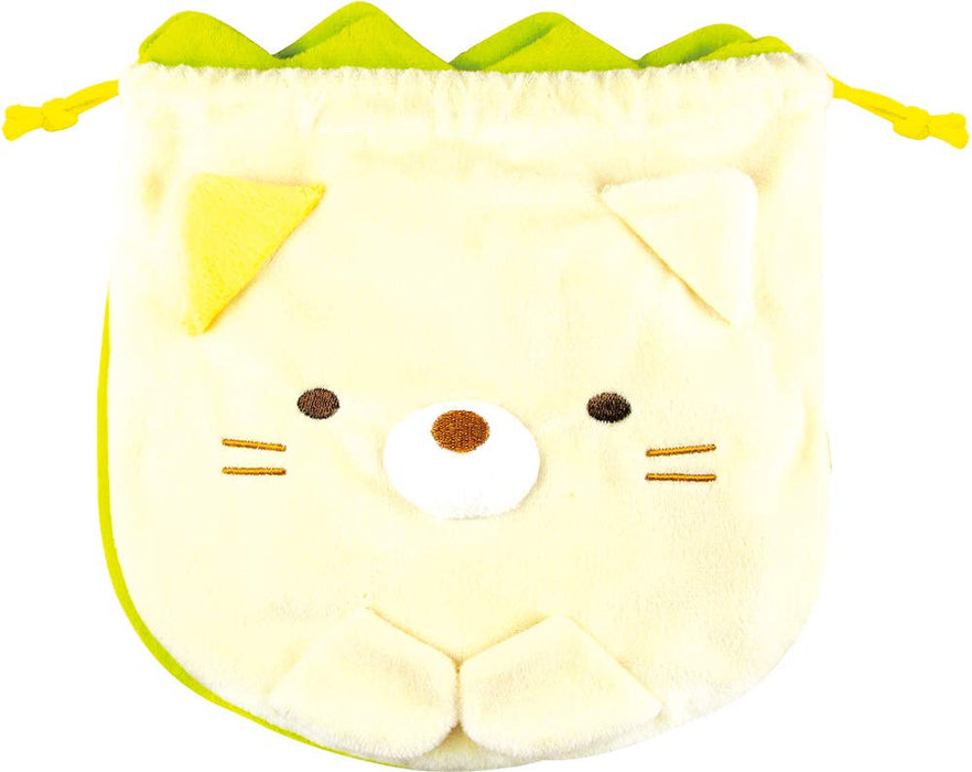 Tee&S Factory Drawstring Bag Nikoichi Drawstring Sumikko Gurashi Cat Zassou 19.5 X 0.8 X 18.5 Cm