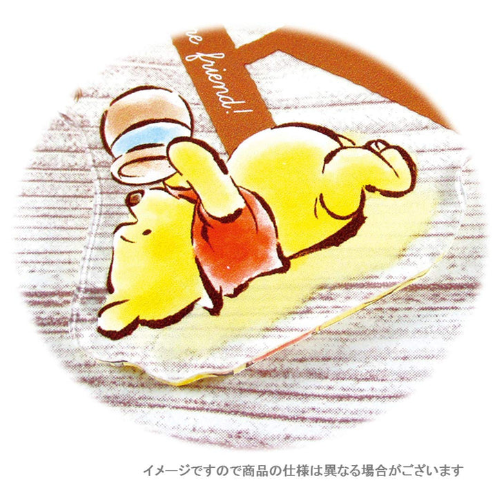 TS Factory Initial Acrylic Key Chain Winnie The Pooh R Disney 0.3 X 5.5 X 5.8 Cm Dn-5541134R