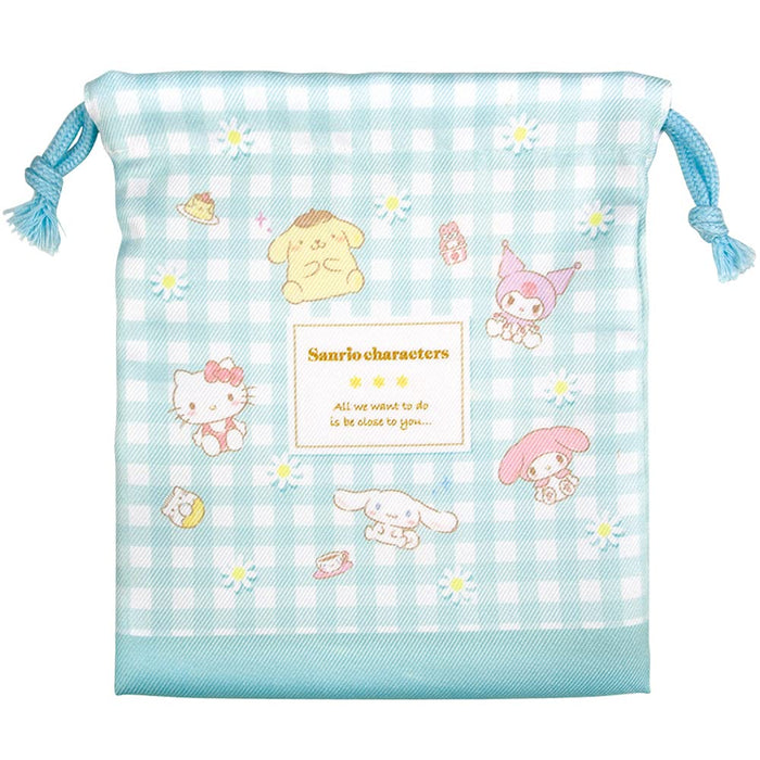 T'S Factory Sanrio Drawstring Bag Set Of 2 Sanrio Characters Flower