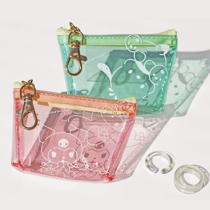 T&S Factory Sanrio Chocotto Triangle Clear Pouch Pink Japan H6Xw9.5Xd3Cm Sr-5544103Pk