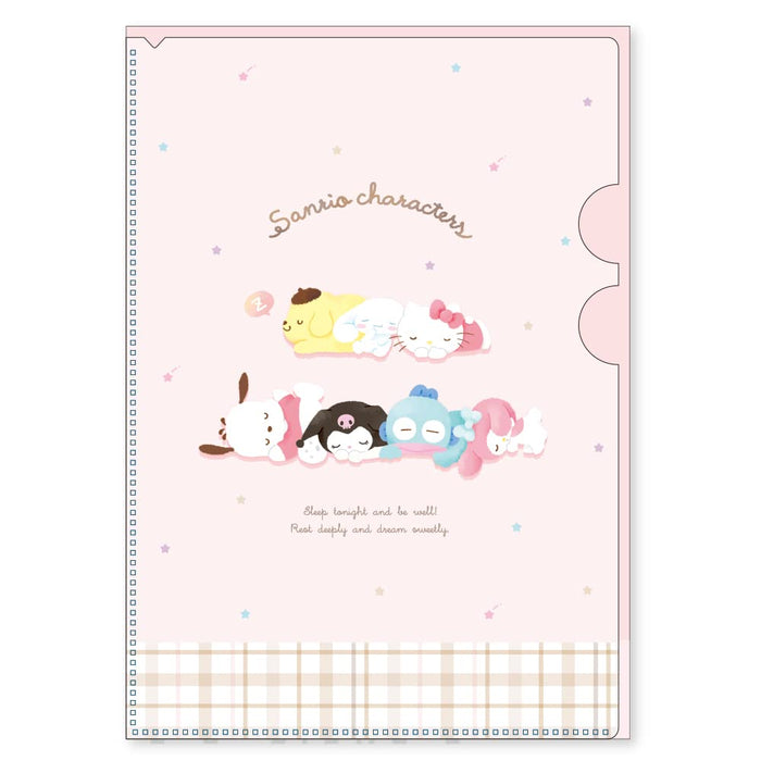 T'S Factory Sanrio Clear Holder With Pocket Sanrio Characters Sleeping