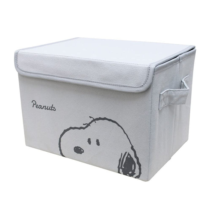TS Factory Snoopy Folding Storage Box With Lid Gray H28 X W19 X D20Cm Sn-5542518Gr