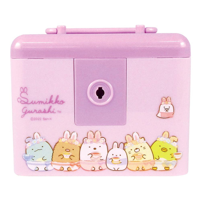 T&S Factory Sumikko Gurashi Sg-5542332Fu 2-Tier Box Japan W/ Key Mysterious Rabbit Rice 9X11.5X9Cm