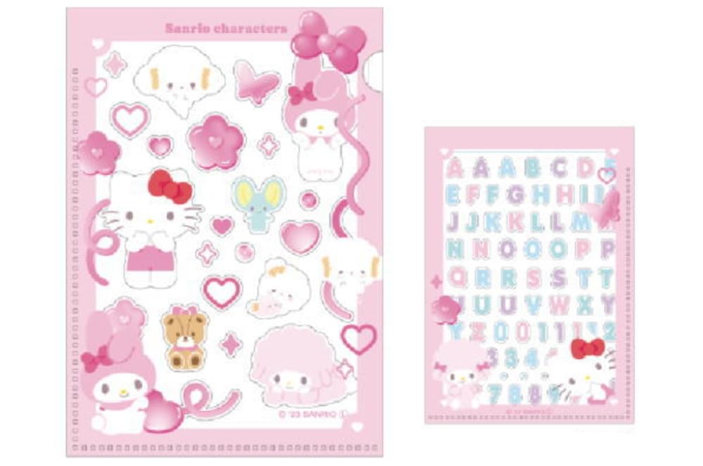 T's Factory Sanrio File & Sticker Pink H10.5xW7.4cm SR-5543334PK