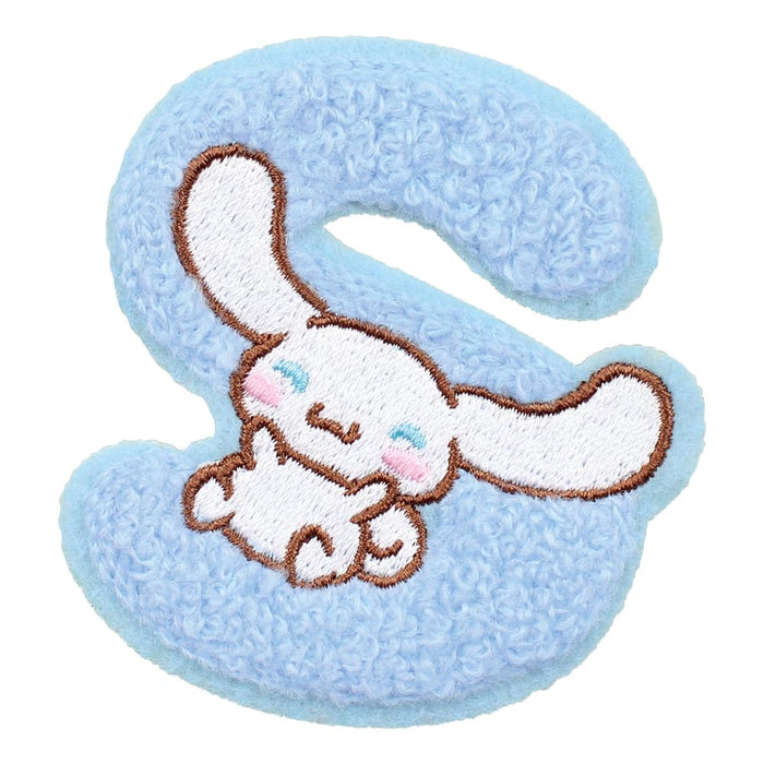 Sanrio Fluffy Initial Embroidery Cinnamoroll Sticker T's Factory SR-5541921Cs H6xW7cm