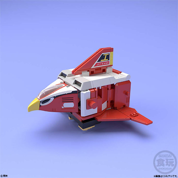 BANDAI CANDY 339830 Super Mini-Pla Tenku Gattai Jet Icarus 1 Boîte 5 Pièces. Ensemble