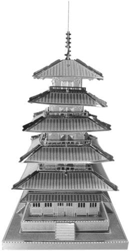 Tenyo Five-Story Pagoda Japan Metallic Nano Puzzle 16.9X12.1X0.7Cm