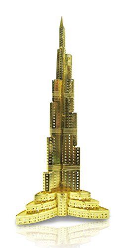 Tenyo Metallic Nano Puzzle Gold Series Burj Khalifa Model Kit - Japan Figure