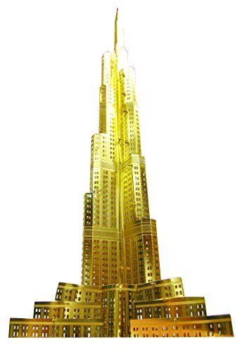 Tenyo Métallique Nano Puzzle Gold Series Burj Khalifa Modèle Kit