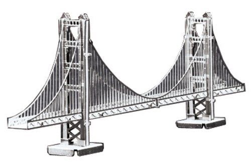 Tenyo Metallic Nano Puzzle Golden Gate Bridge Model Kit