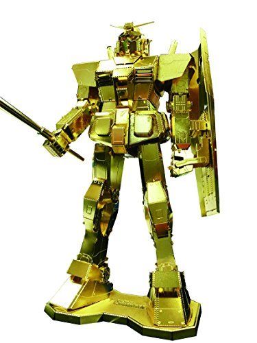 Tenyo Metallic Nano Puzzle Premium Series Gold Rx-78-2 Gundam Model Kit - Japan Figure