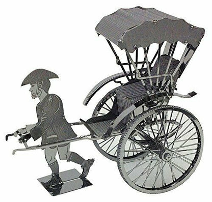 Tenyo Metallic Nano Puzzle Rickshaw Model Kit- Japan Figure Store - #1 Bring To You The Best Japanese Goods