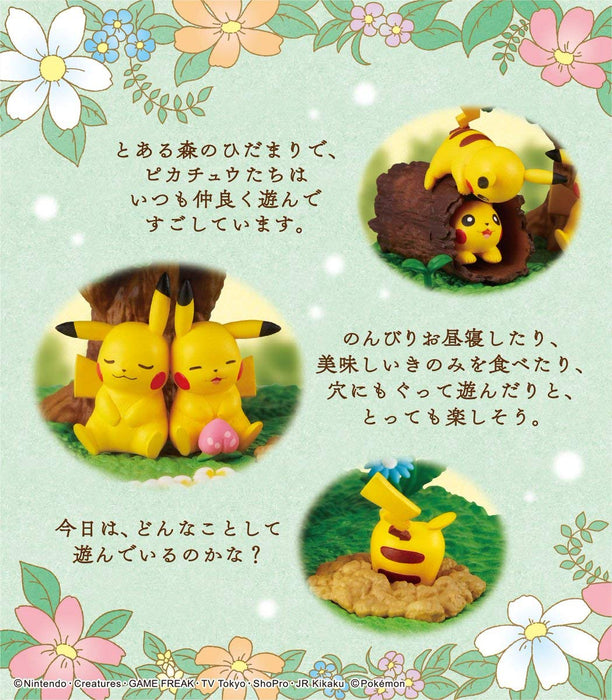 RE-MENT 204499 Pokémon Terrarium Collection Dx ~ Pikachu dans la forêt ensoleillée ~ 1 figurine