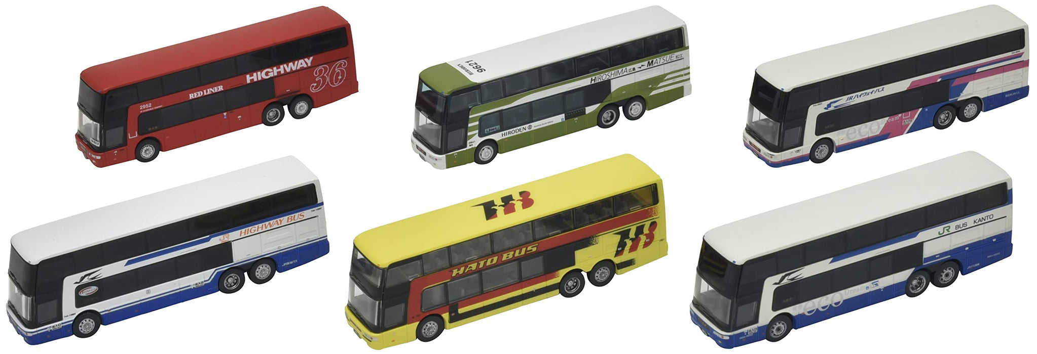Tomytec Mitsubishi Fuso Aero King II Bus-Sammlung, 6-teilige Diorama-Box, 319986